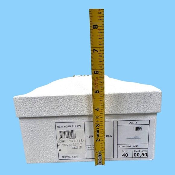 Christian Dior New York Empty Shoe Box Authentic 12x8x5 Gift Storage White Gold - Picture 6 of 7